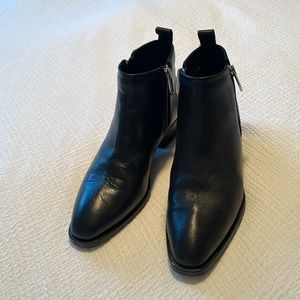 Aquatalia black leather booties. Size 8